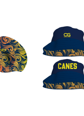 Canes Navy / Yellow with Pattern OG Bucket Hat