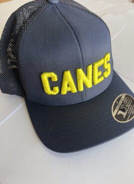 Merch – Canes Cap Navy (Yellow Canes)